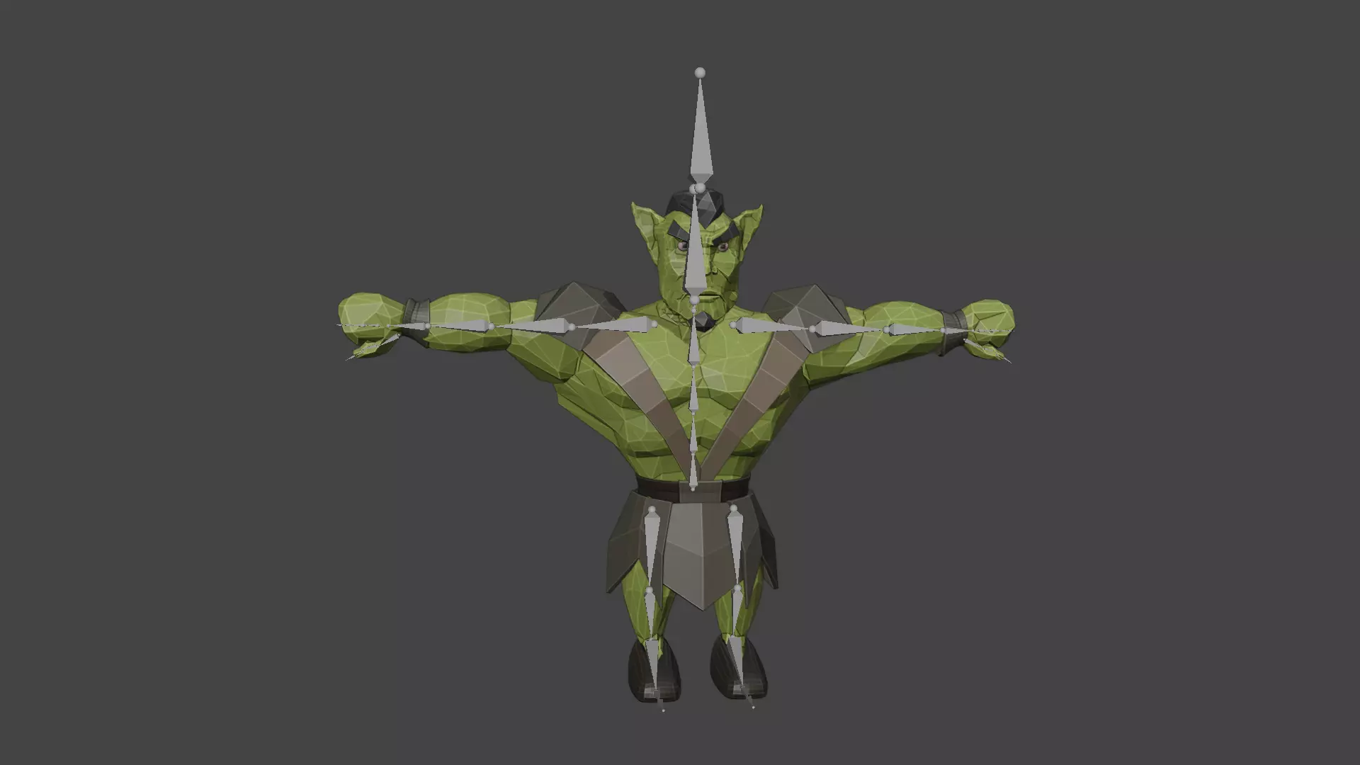 Low Poly Game-Ready Orc Character Model Low-poly 3D model_1