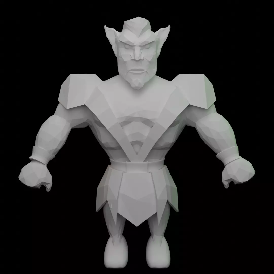 Low Poly Game-Ready Orc Character Model Low-poly 3D model_4