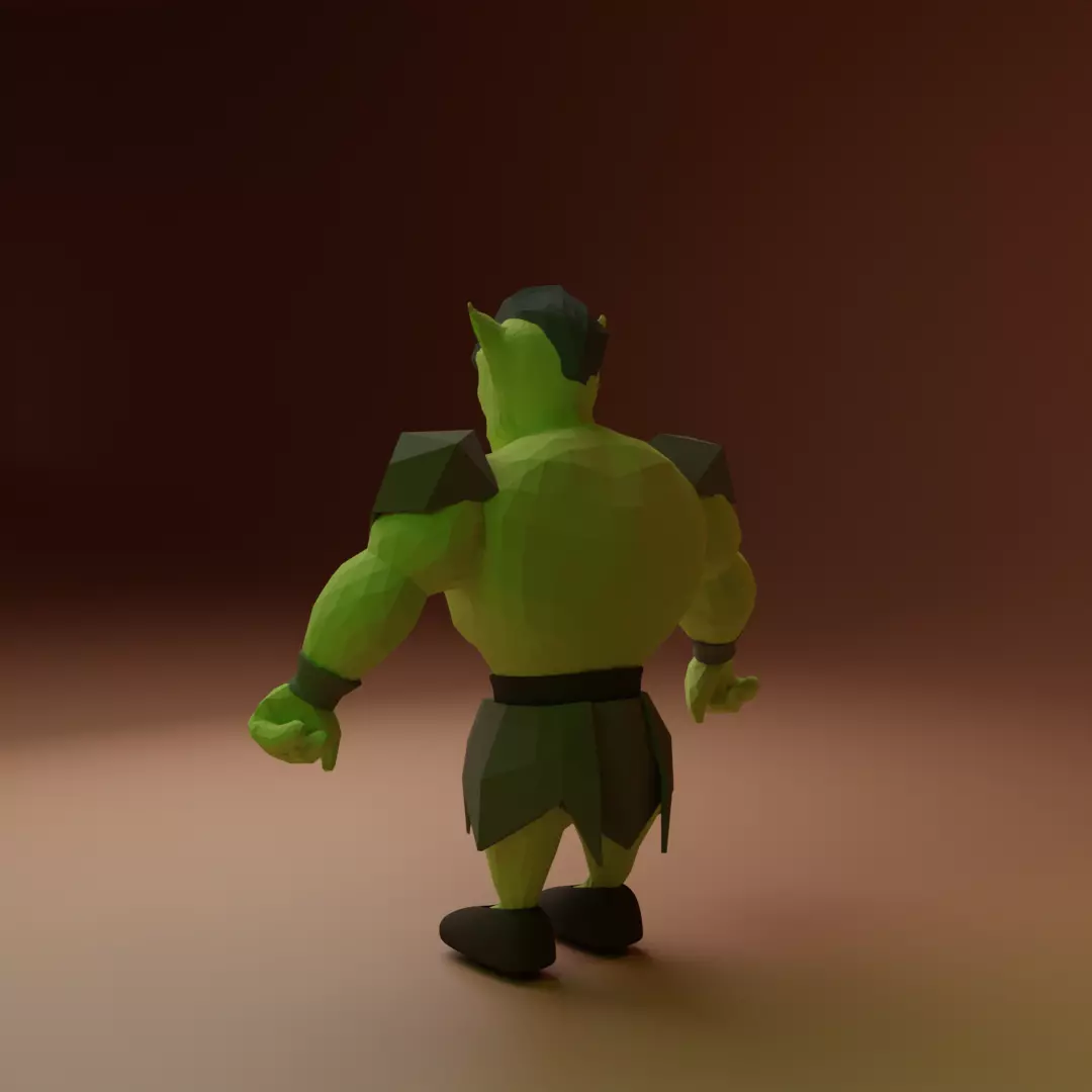 Low Poly Game-Ready Orc Character Model Low-poly 3D model_3
