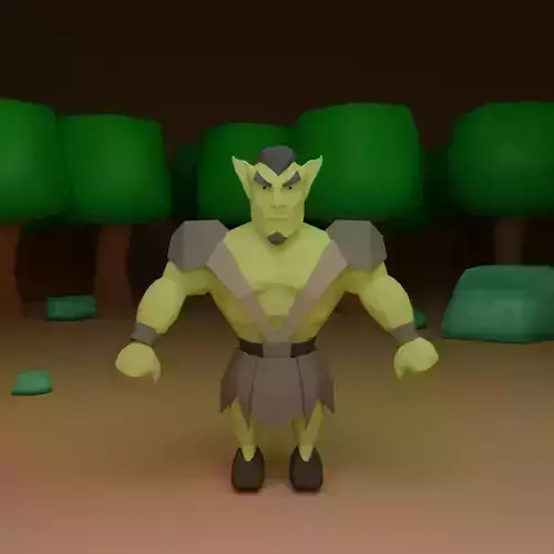 Low Poly Game-Ready Orc Character Model Low-poly 3D model