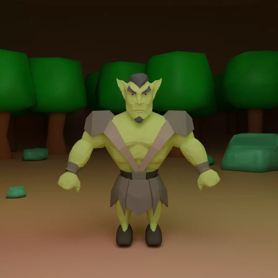 Low Poly Game-Ready Orc Character Model Low-poly 3D model_0
