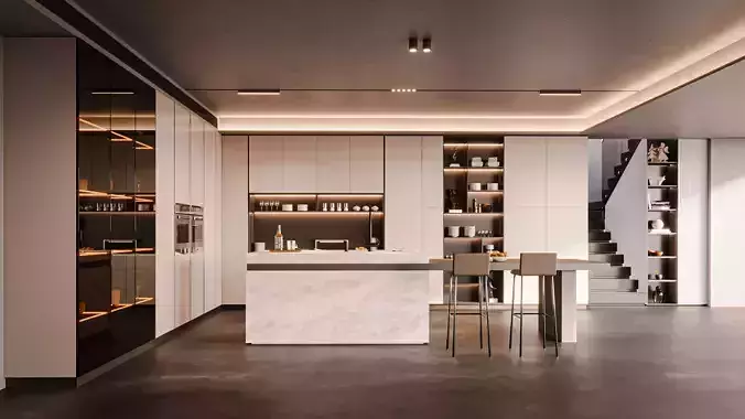 Modern Kitchen 3D model