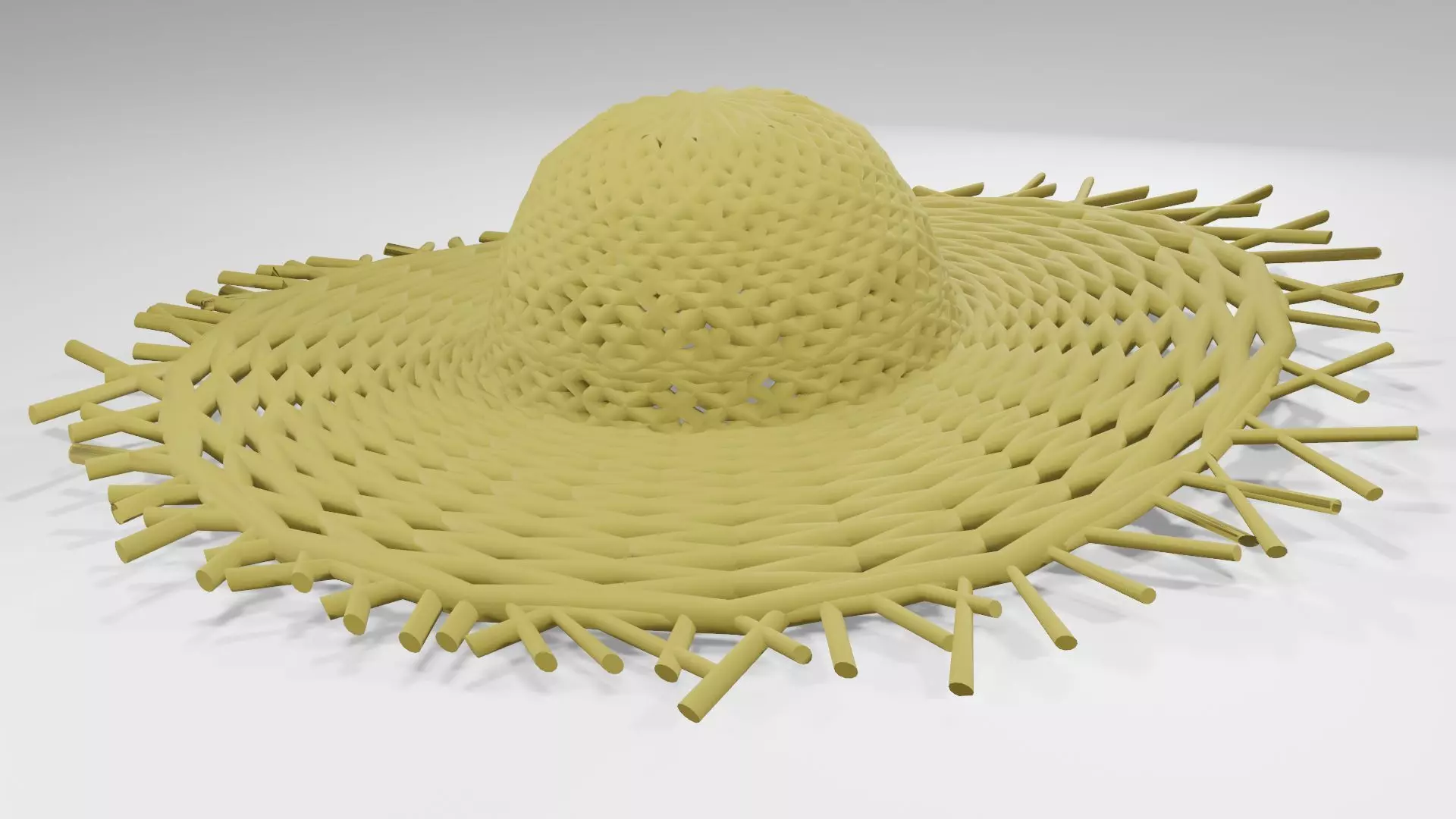 Straw Hat Obj and Blend 3D model