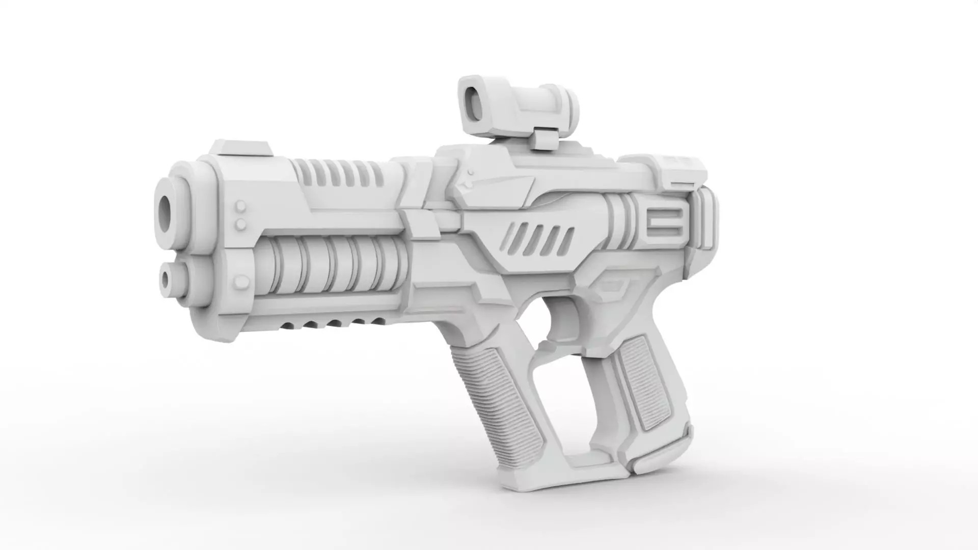 Sci-Fi Handgun 3D Printable 3D print model_1