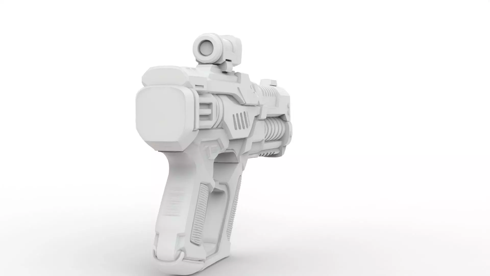 Sci-Fi Handgun 3D Printable 3D print model_2