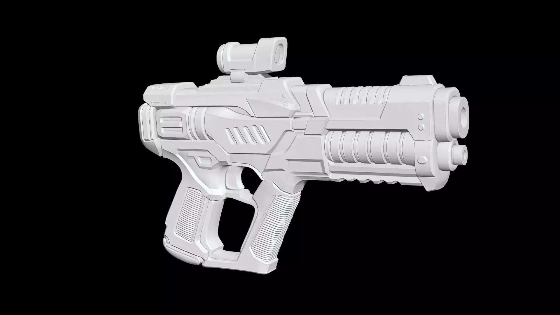 Sci-Fi Handgun 3D Printable 3D print model_5