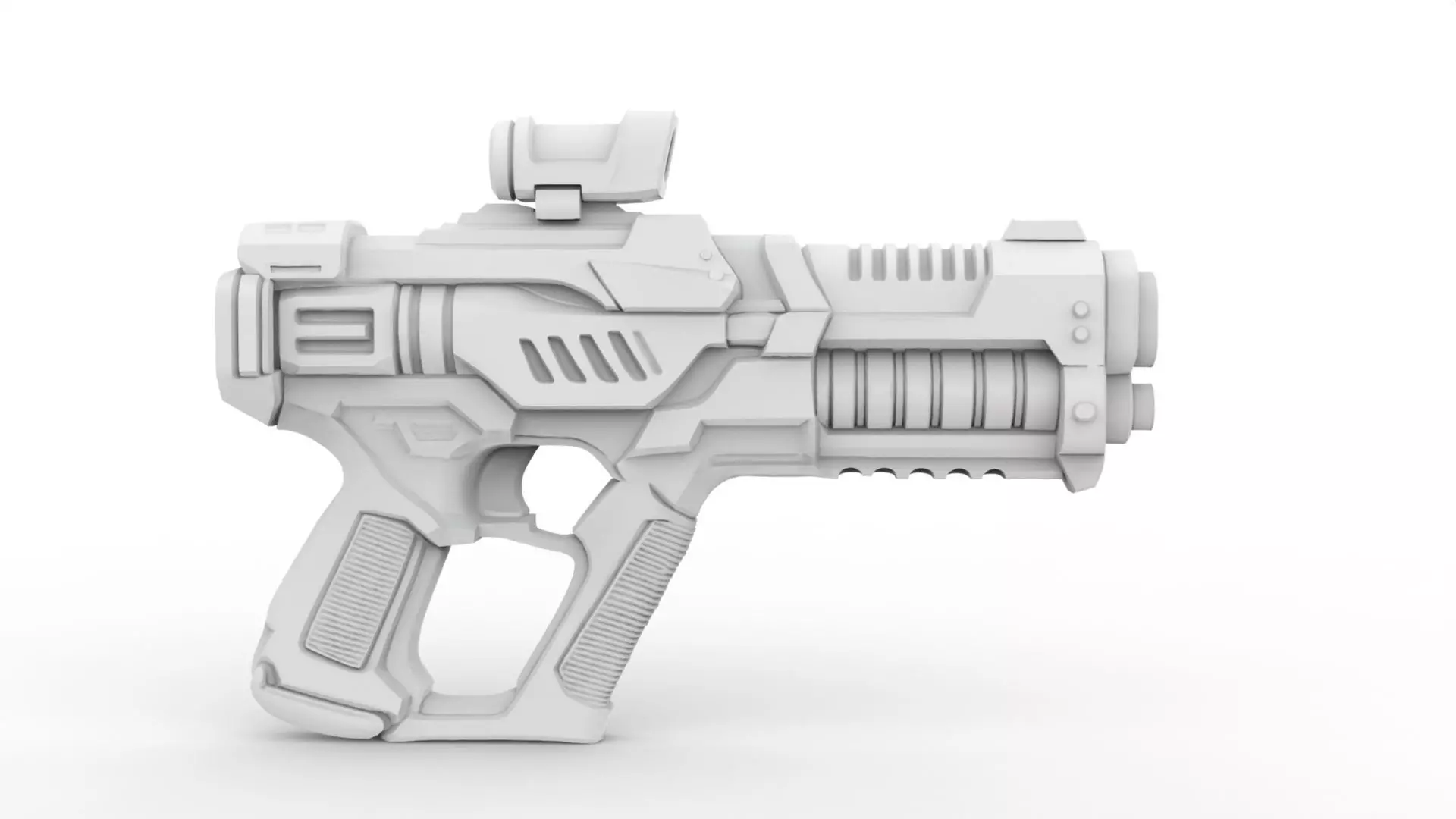 Sci-Fi Handgun 3D Printable 3D print model_3