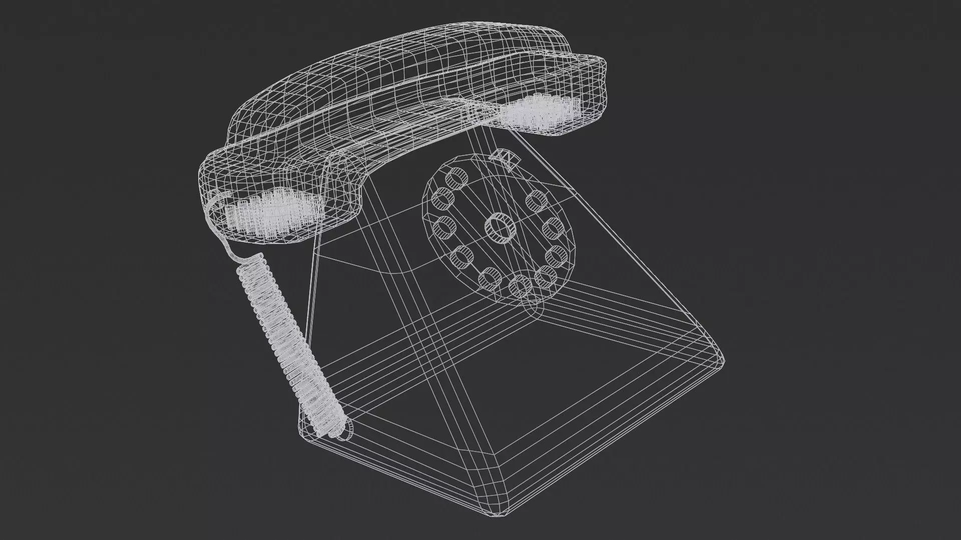 Old phone OBJ and Blend 3D model_7