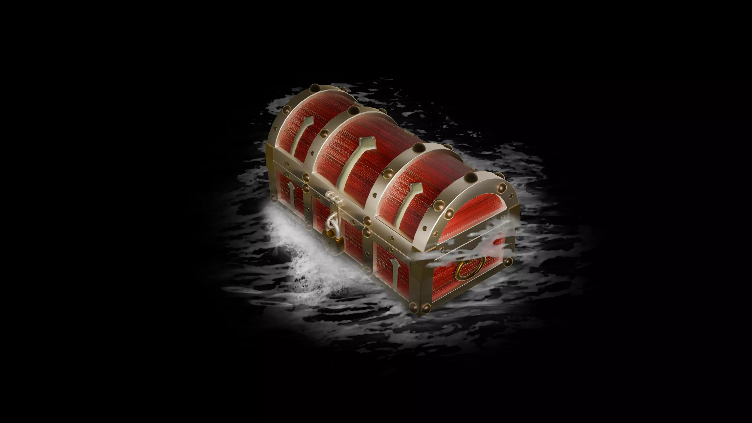 Low Poly Game-Ready Treasure Chest 3D Model Low-poly 3D model_2