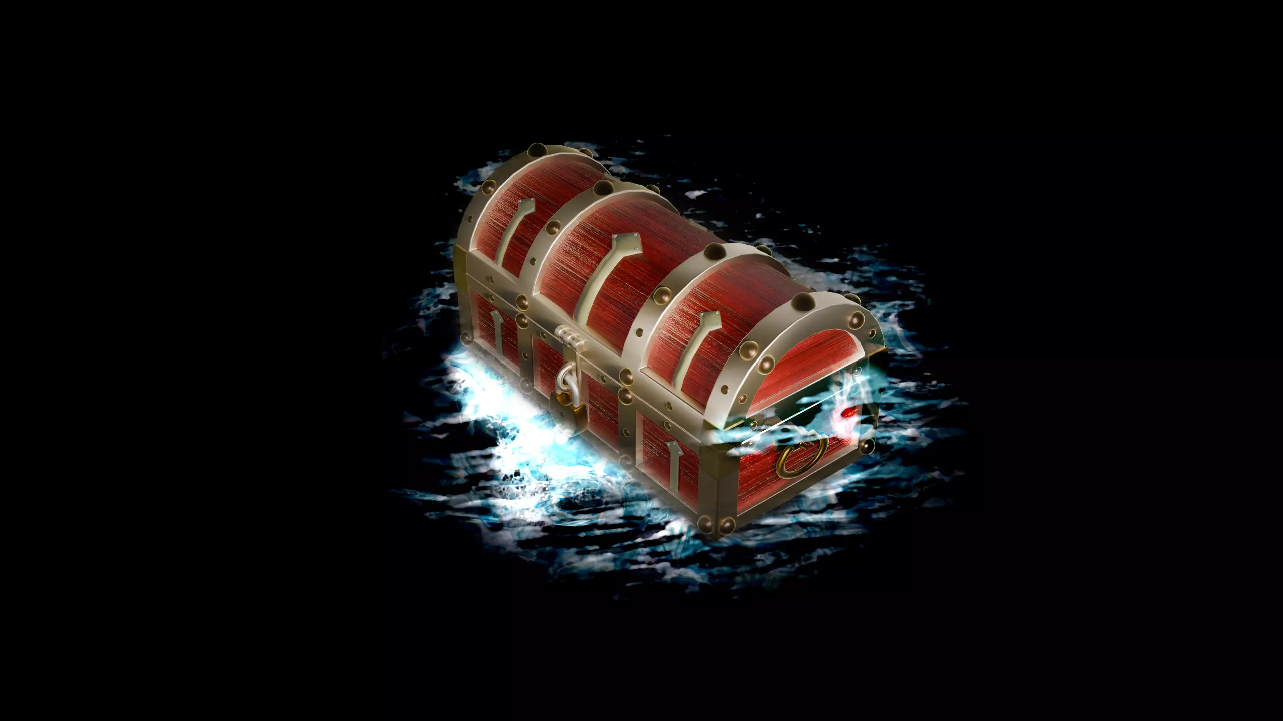 Low Poly Game-Ready Treasure Chest 3D Model Low-poly 3D model_0