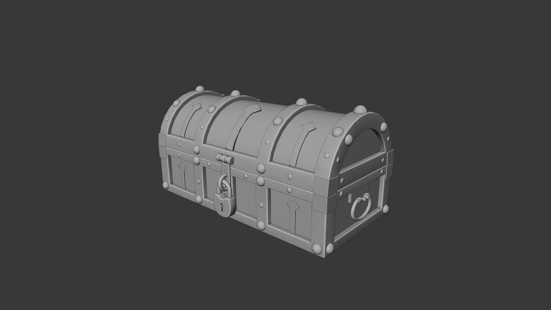 Low Poly Game-Ready Treasure Chest 3D Model Low-poly 3D model_5