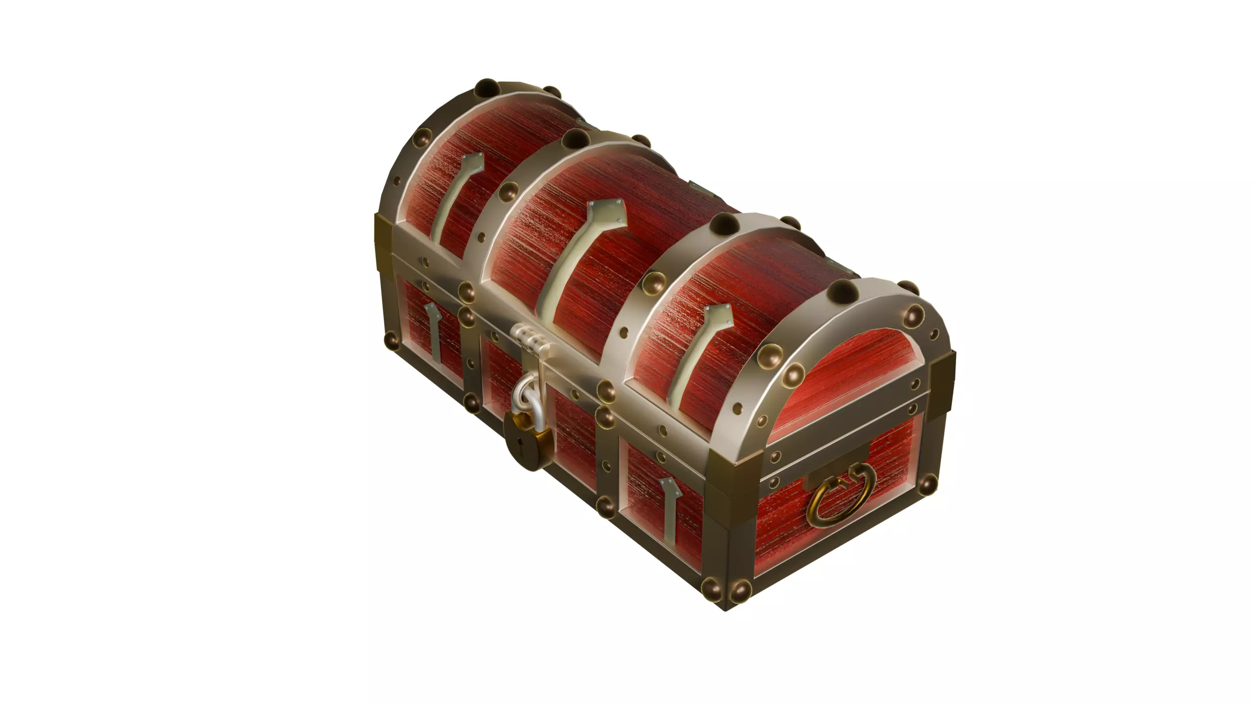 Low Poly Game-Ready Treasure Chest 3D Model Low-poly 3D model_3