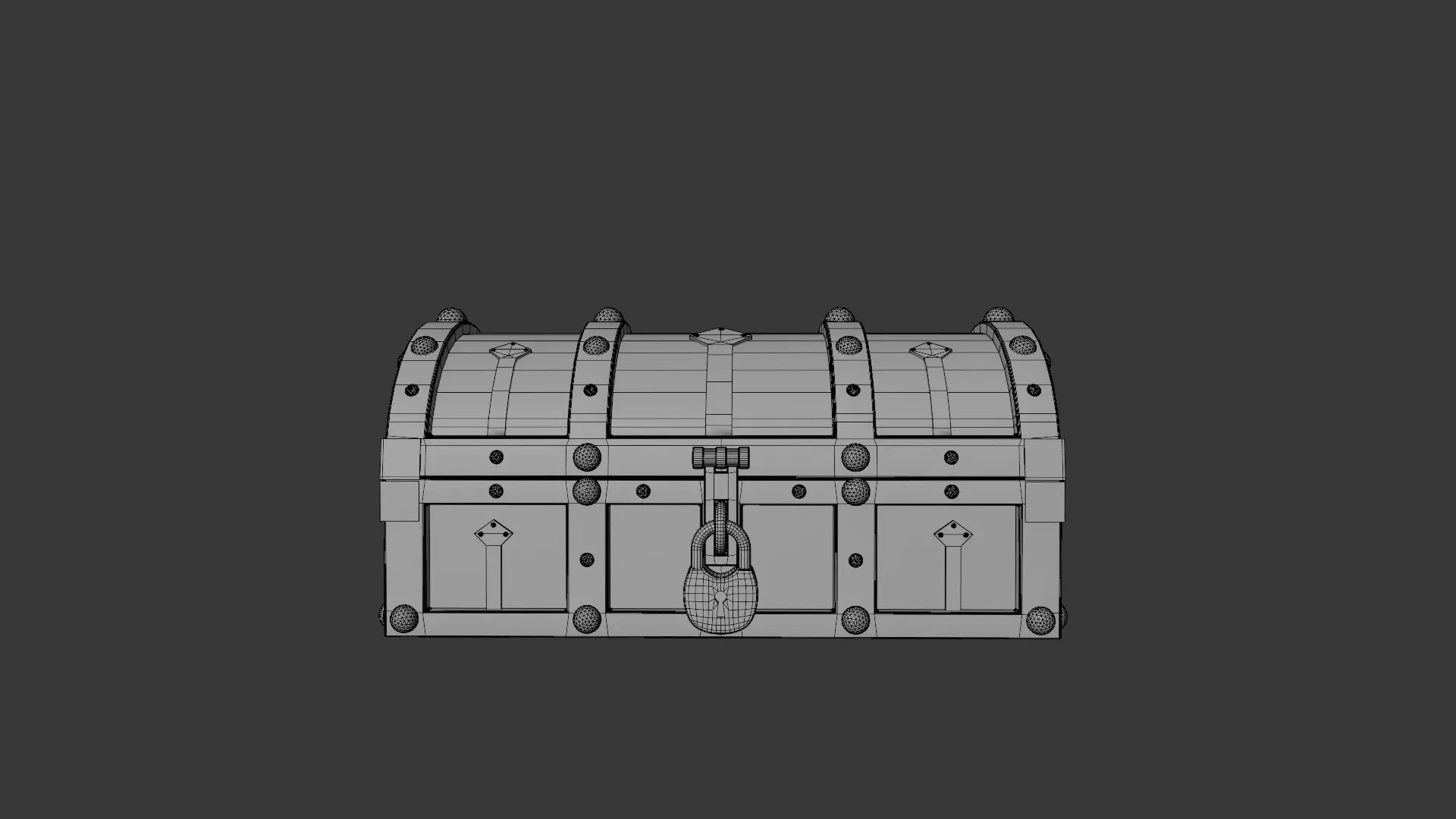 Low Poly Game-Ready Treasure Chest 3D Model Low-poly 3D model_4