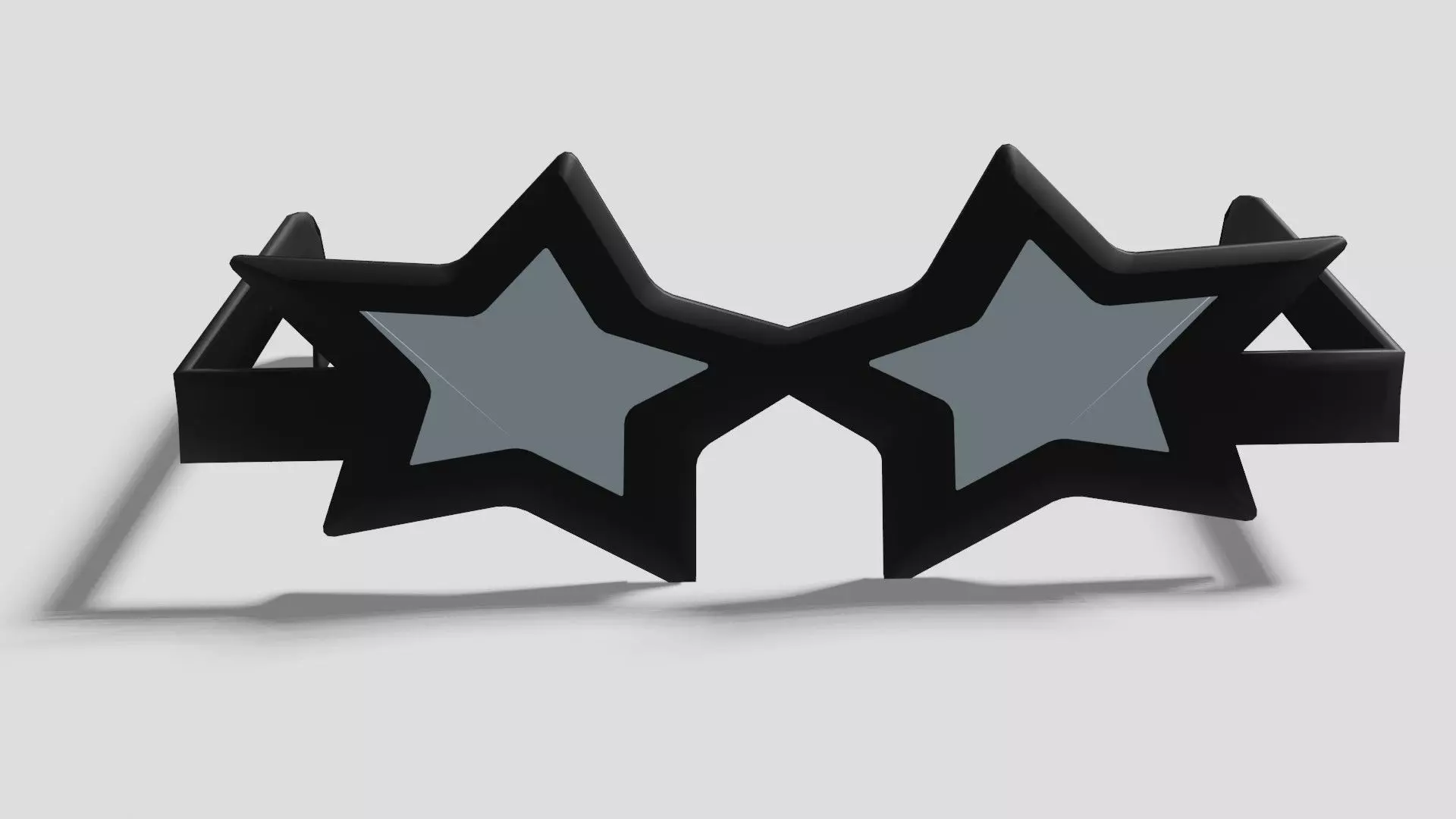 Sunglasses star shape OBJ and BLEND 3D model_2