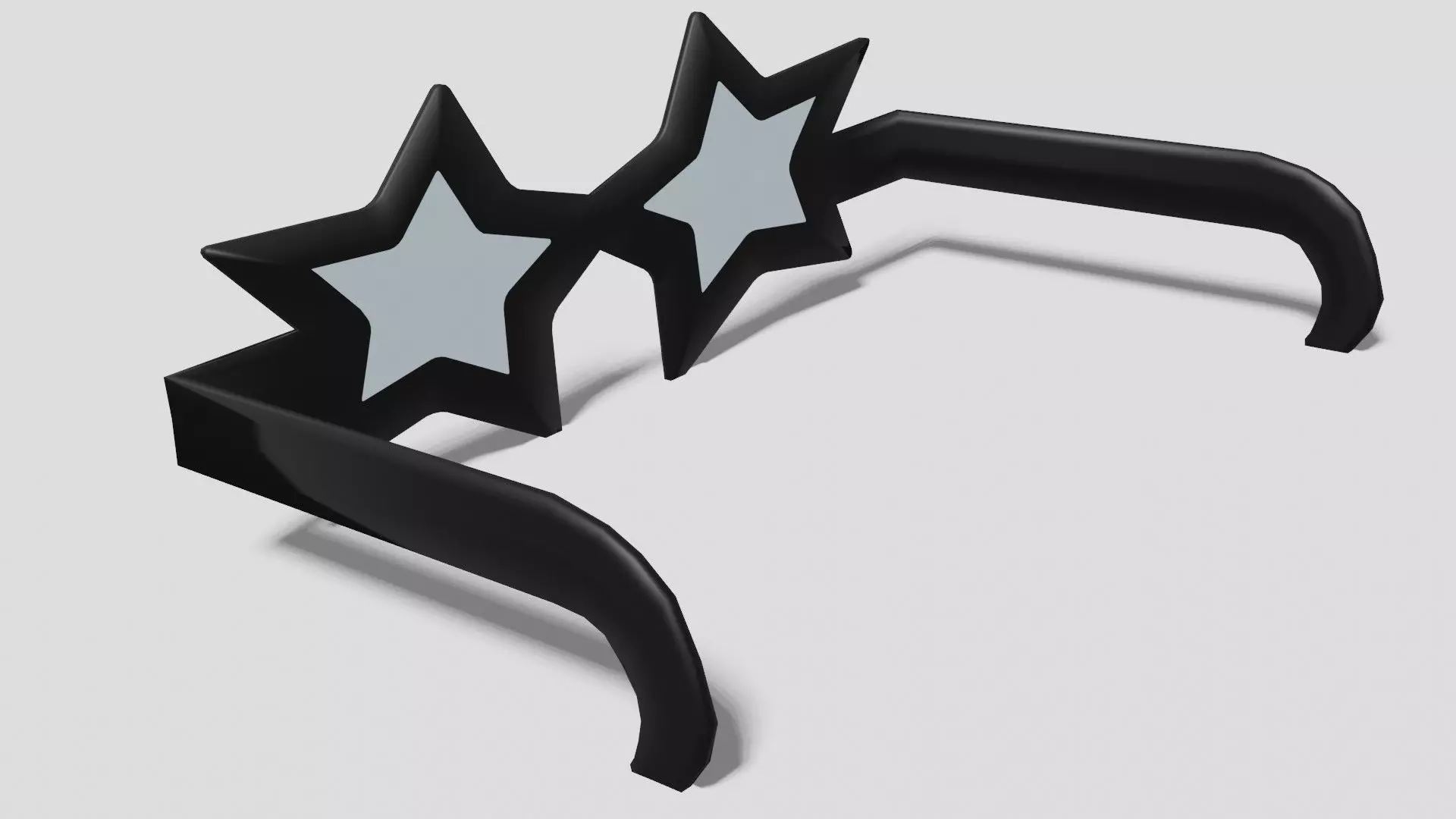 Sunglasses star shape OBJ and BLEND 3D model_1