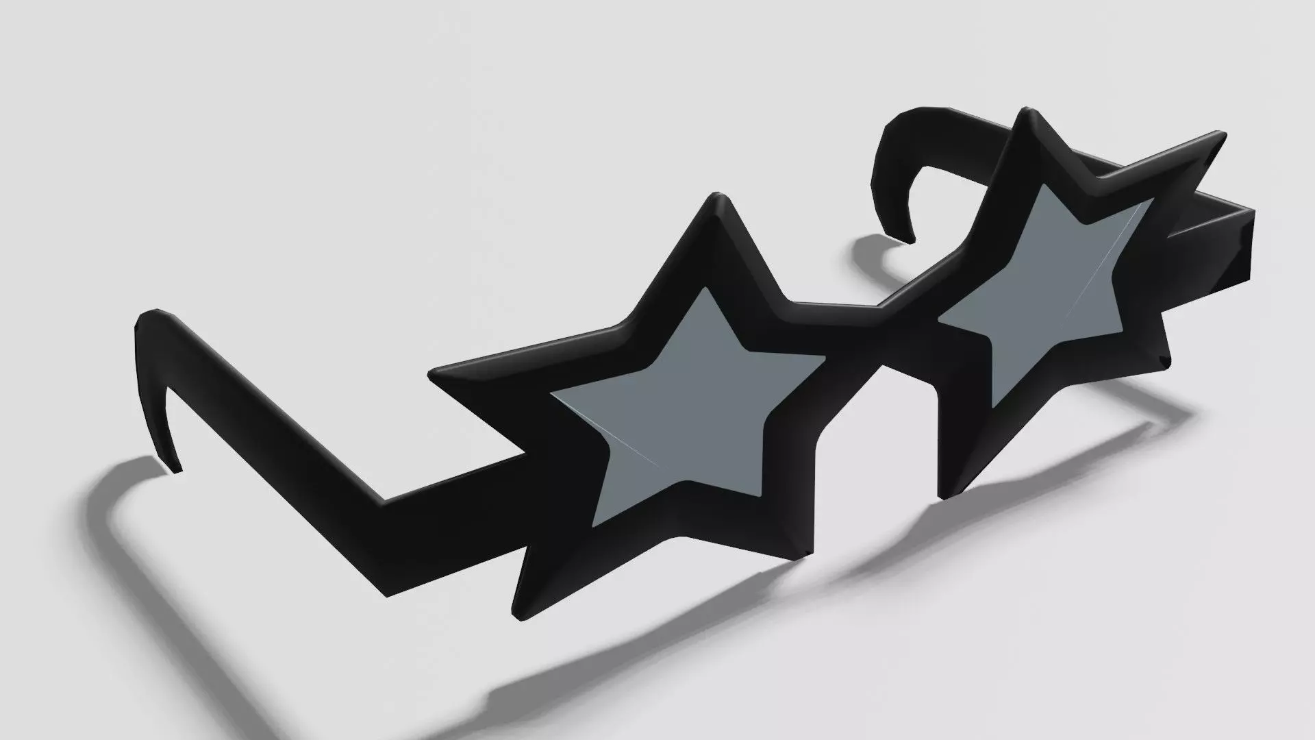 Sunglasses star shape OBJ and BLEND 3D model_4