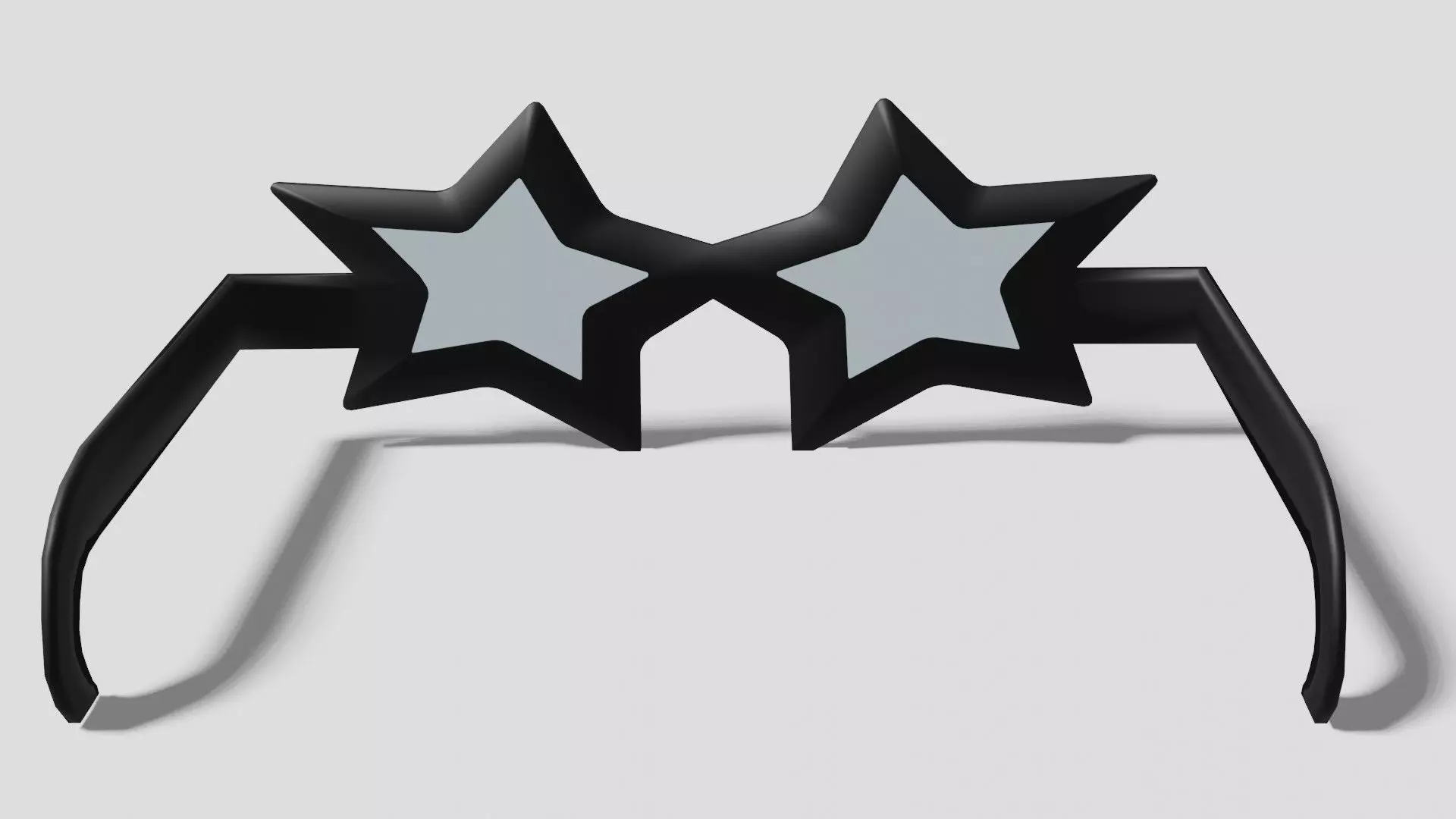 Sunglasses star shape OBJ and BLEND 3D model_3