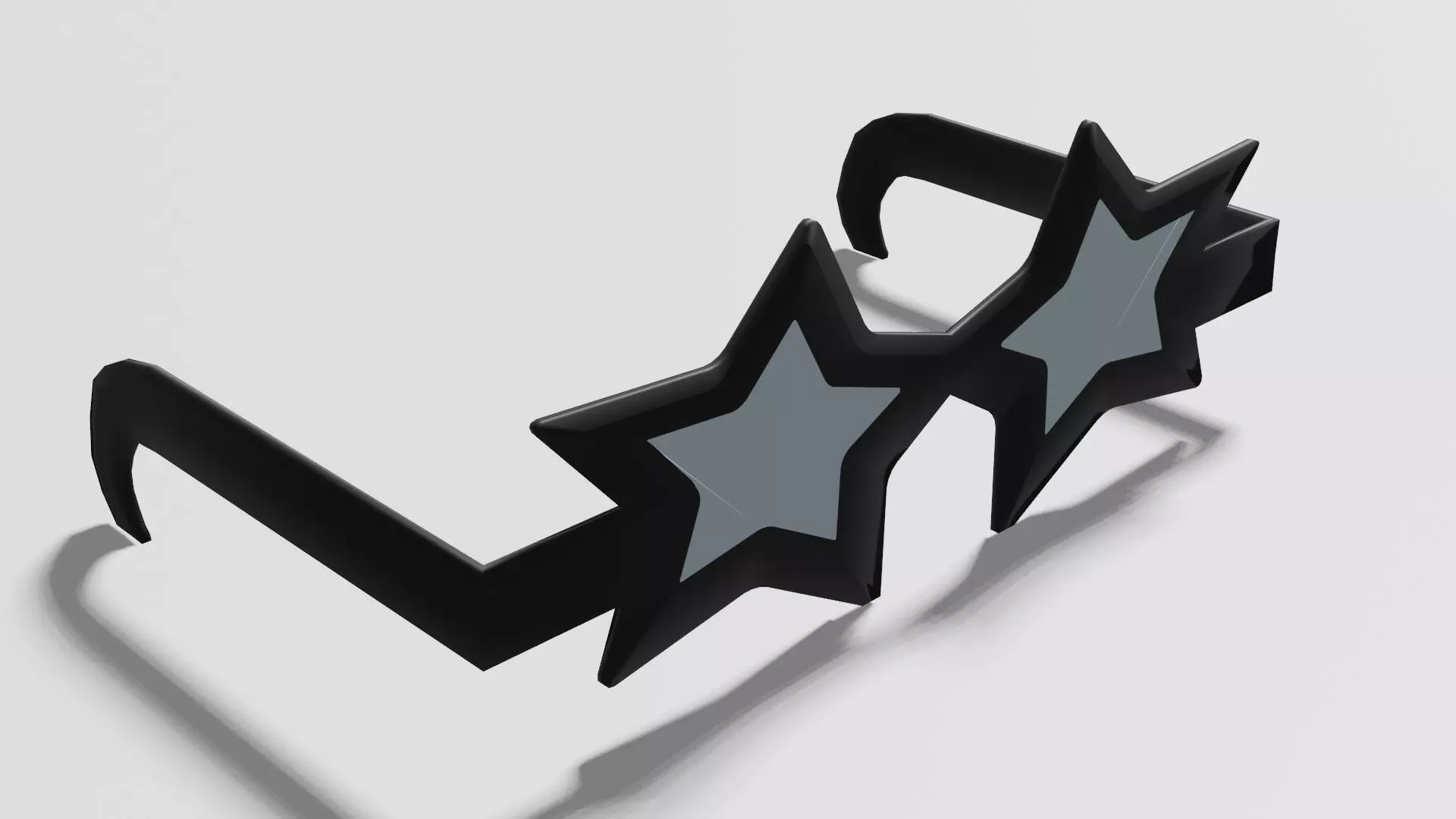 Sunglasses star shape OBJ and BLEND 3D model_0