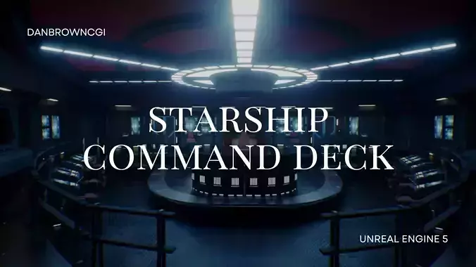 Starship Command Deck Unreal Engine 5 Sci-Fi Interior 3D model Starship Command Deck Unreal Engine 5 Sci-Fi Interior 3D model