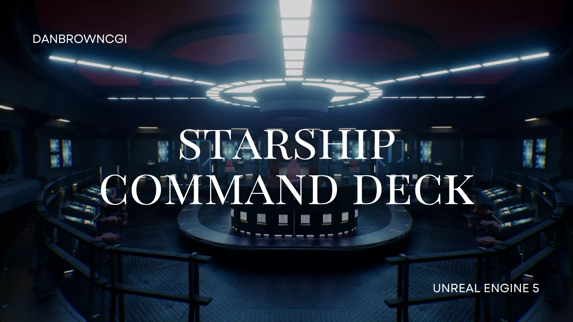 Starship Command Deck Unreal Engine 5 Sci-Fi Interior 3D model_0