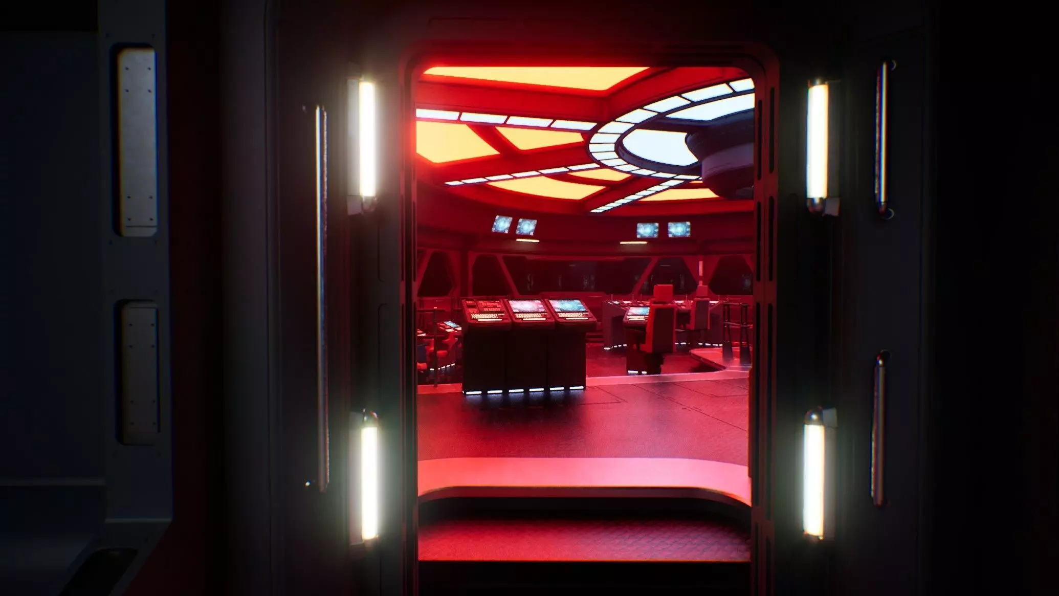 Starship Command Deck Unreal Engine 5 Sci-Fi Interior 3D model_6
