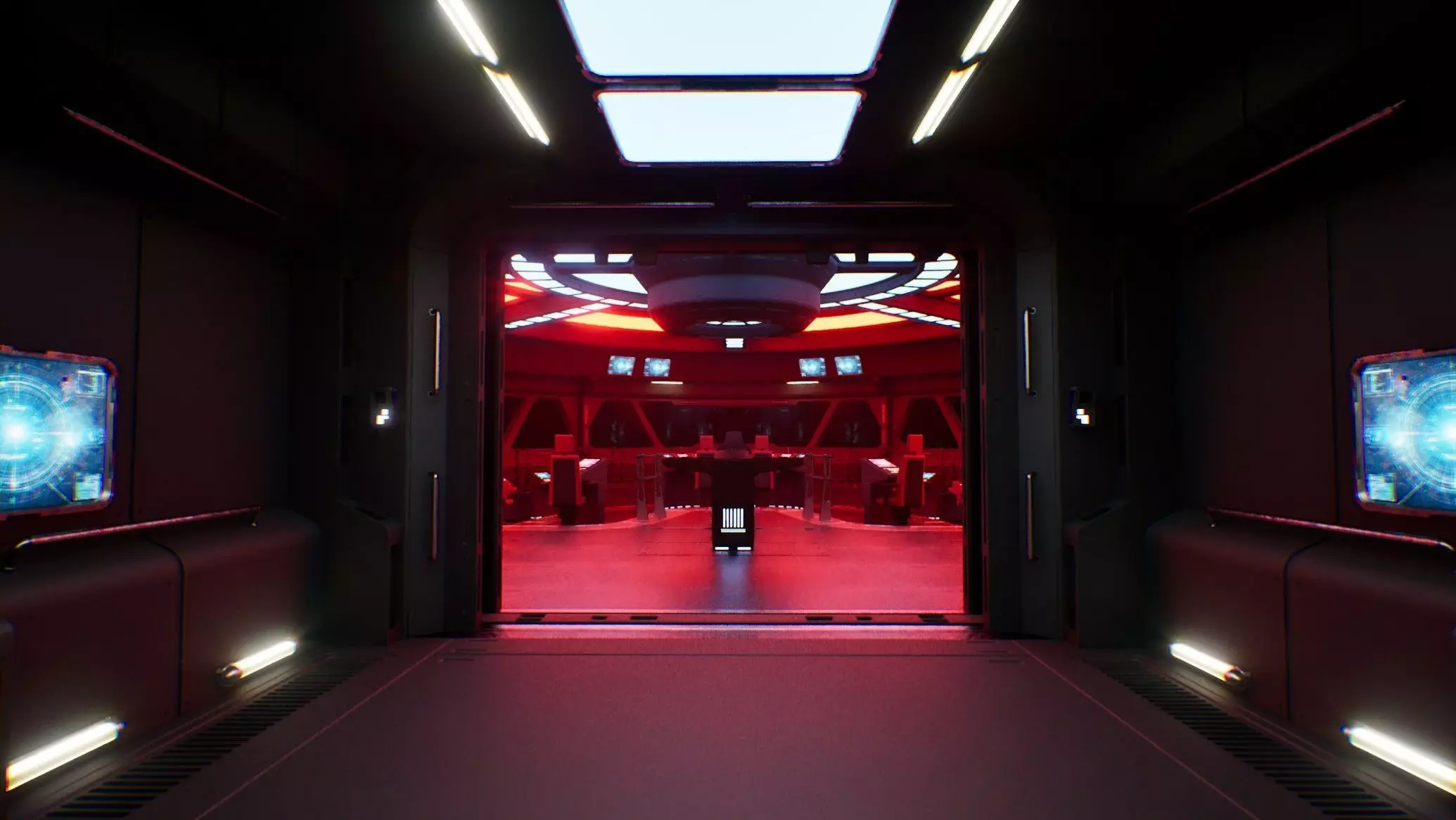Starship Command Deck Unreal Engine 5 Sci-Fi Interior 3D model_10