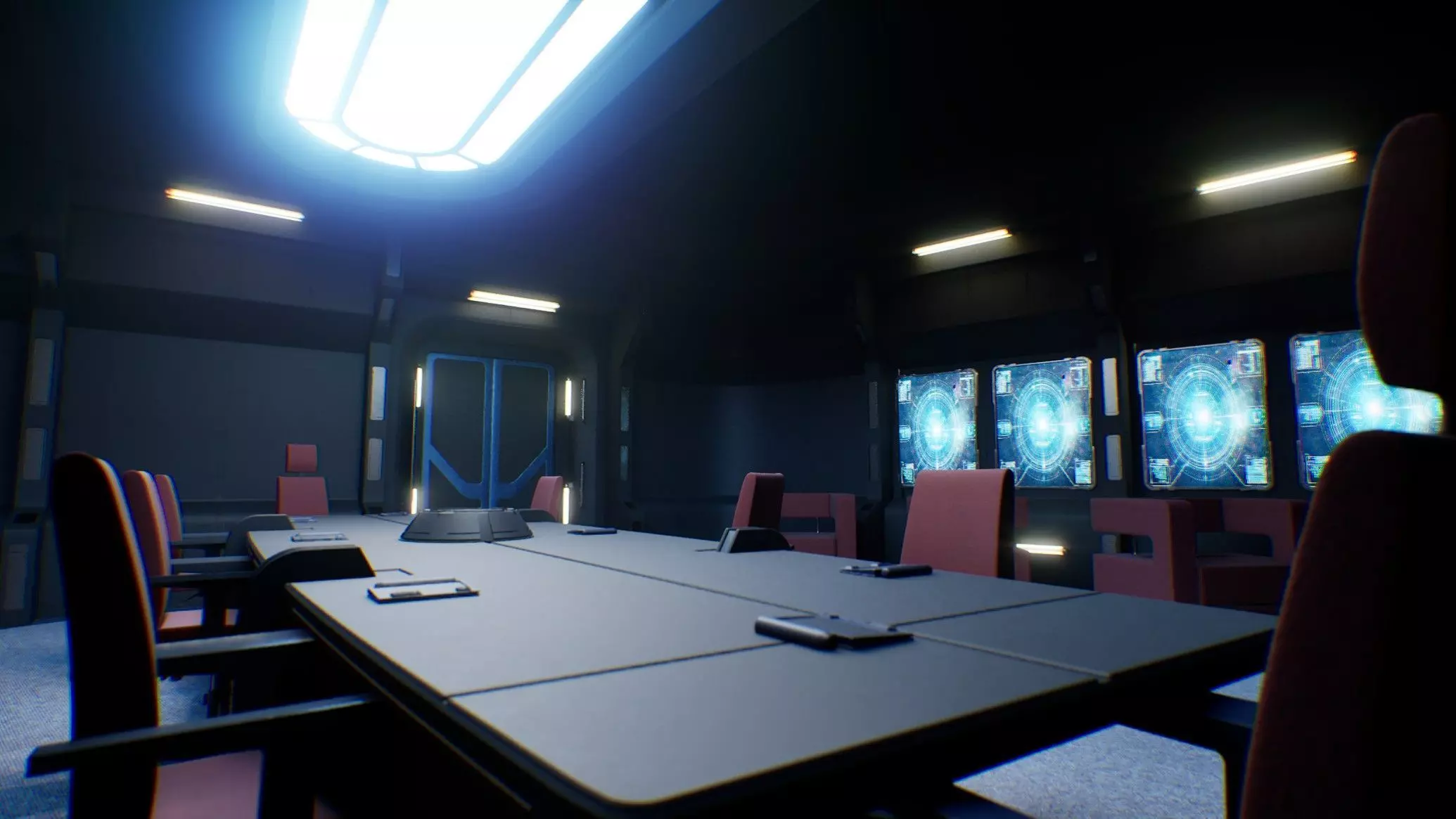 Starship Command Deck Unreal Engine 5 Sci-Fi Interior 3D model_2