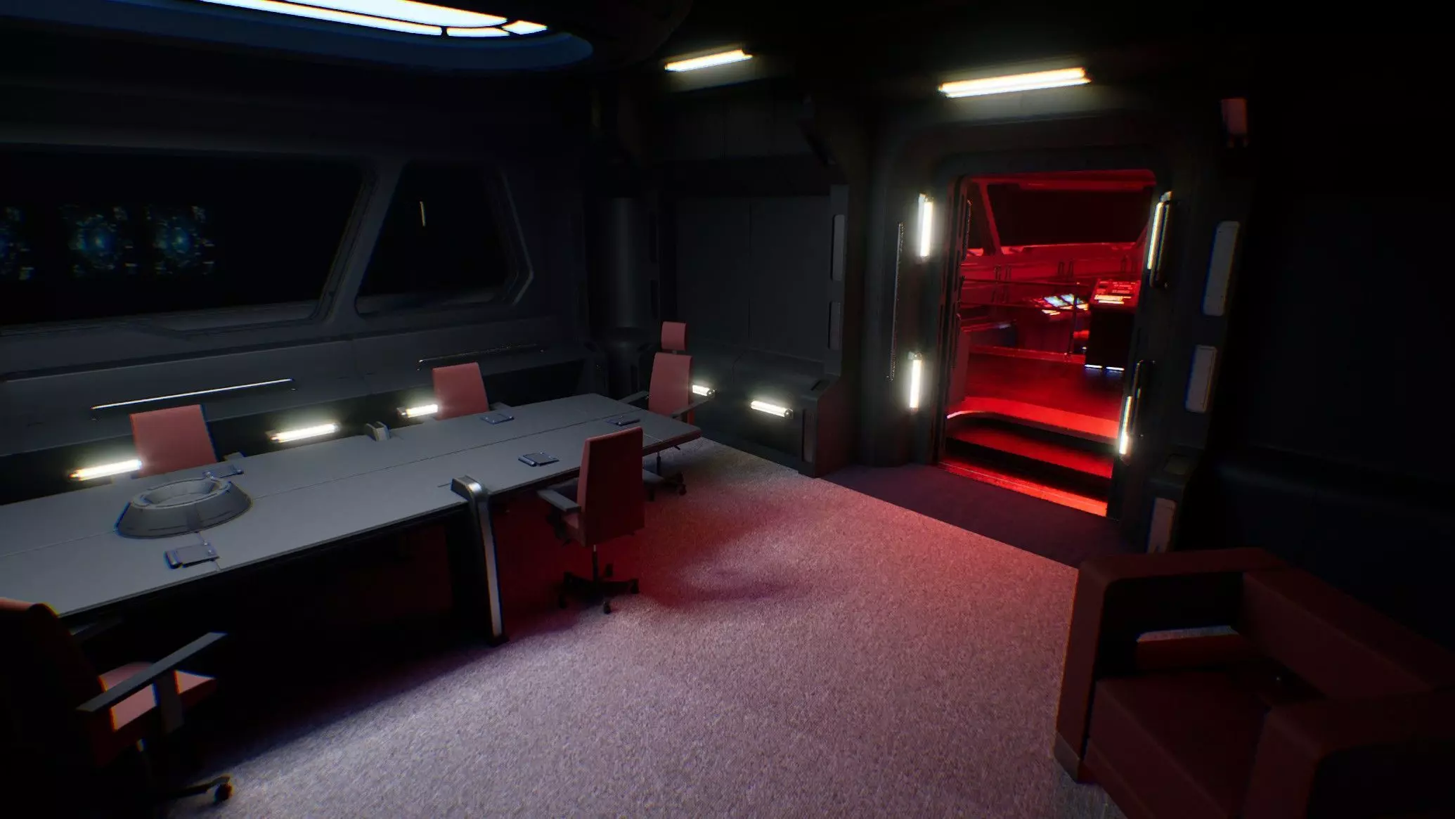 Starship Command Deck Unreal Engine 5 Sci-Fi Interior 3D model_7