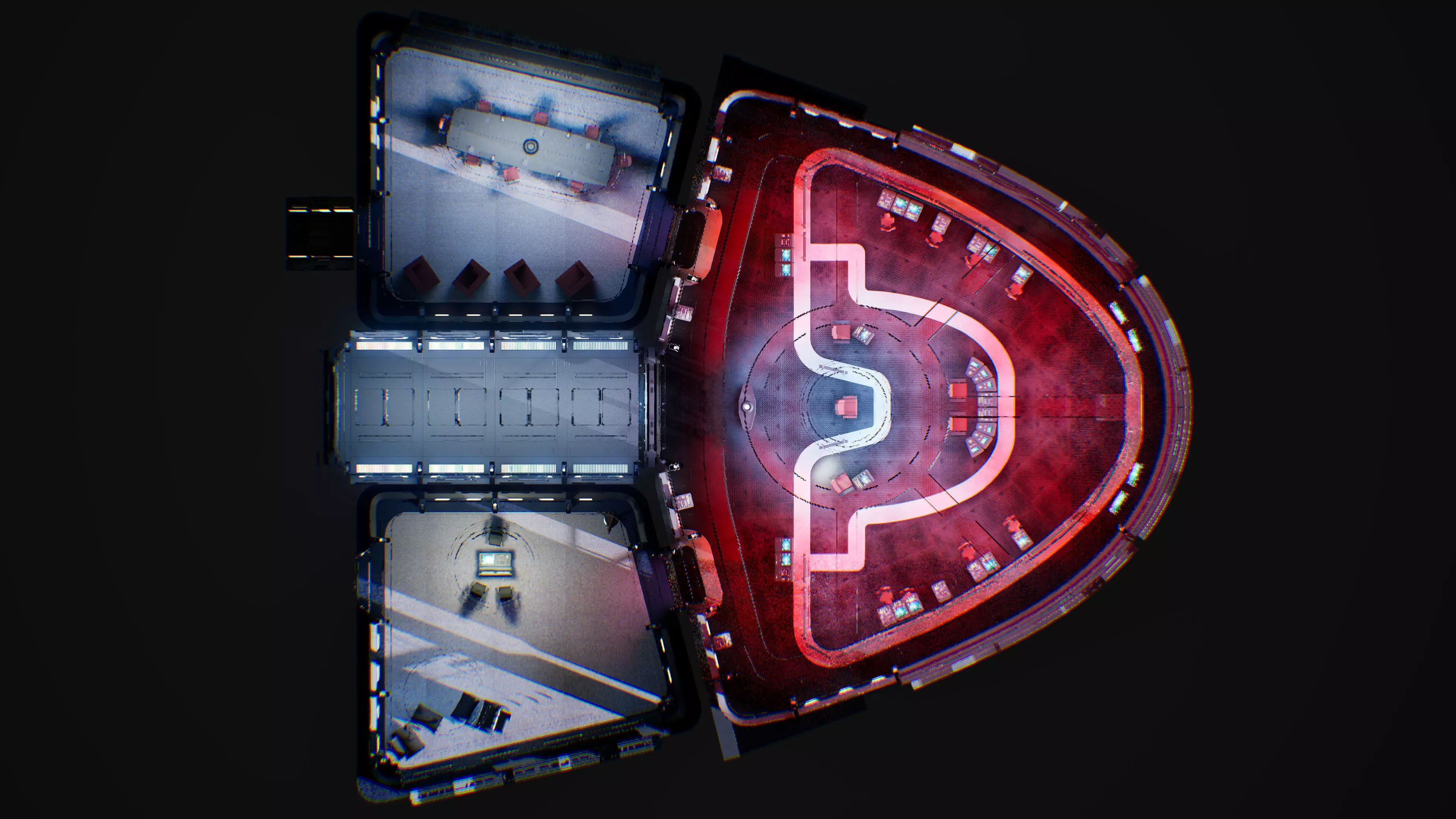 Starship Command Deck Unreal Engine 5 Sci-Fi Interior 3D model_15