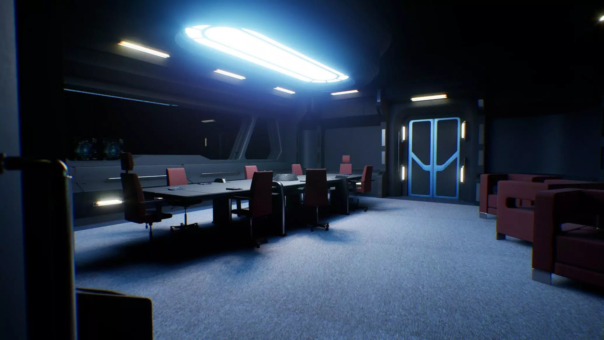 Starship Command Deck Unreal Engine 5 Sci-Fi Interior 3D model_4