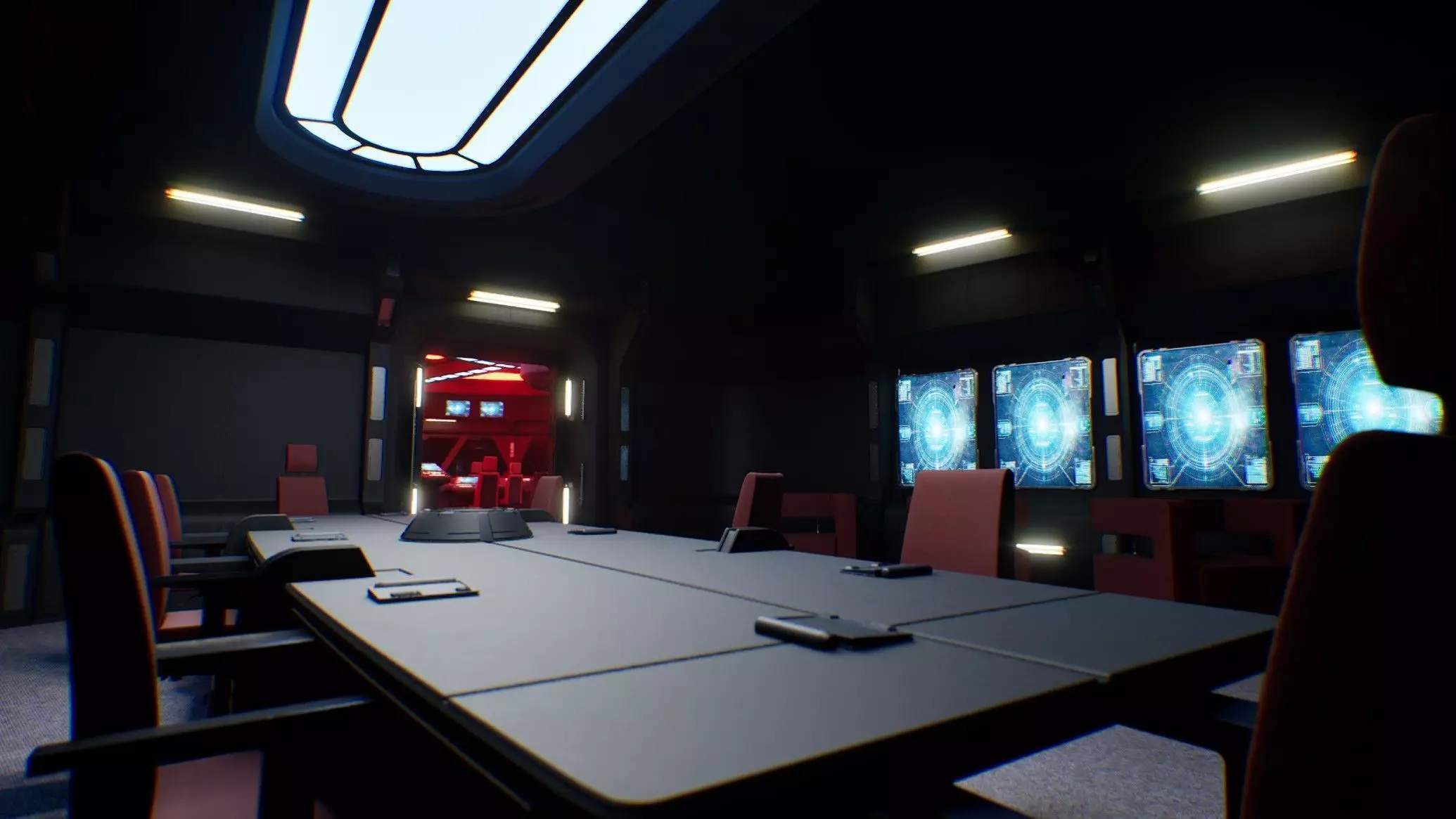 Starship Command Deck Unreal Engine 5 Sci-Fi Interior 3D model_1