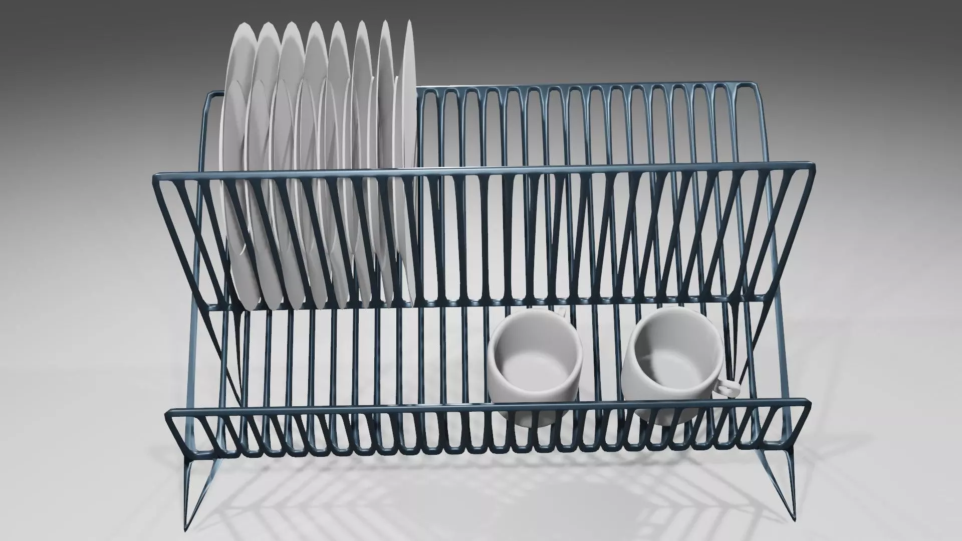 Plates dryer Obj and Blender 3D model