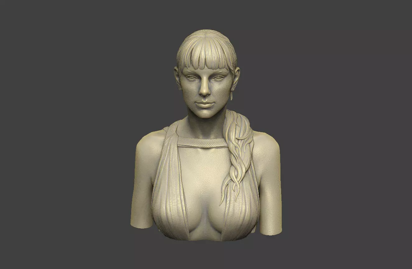 Talor Swift bust body miniature half statue table top 3D print model_0