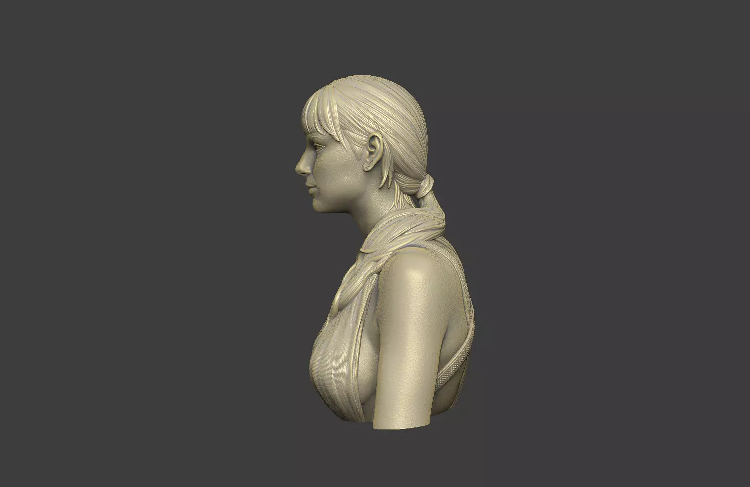 Talor Swift bust body miniature half statue table top 3D print model_5