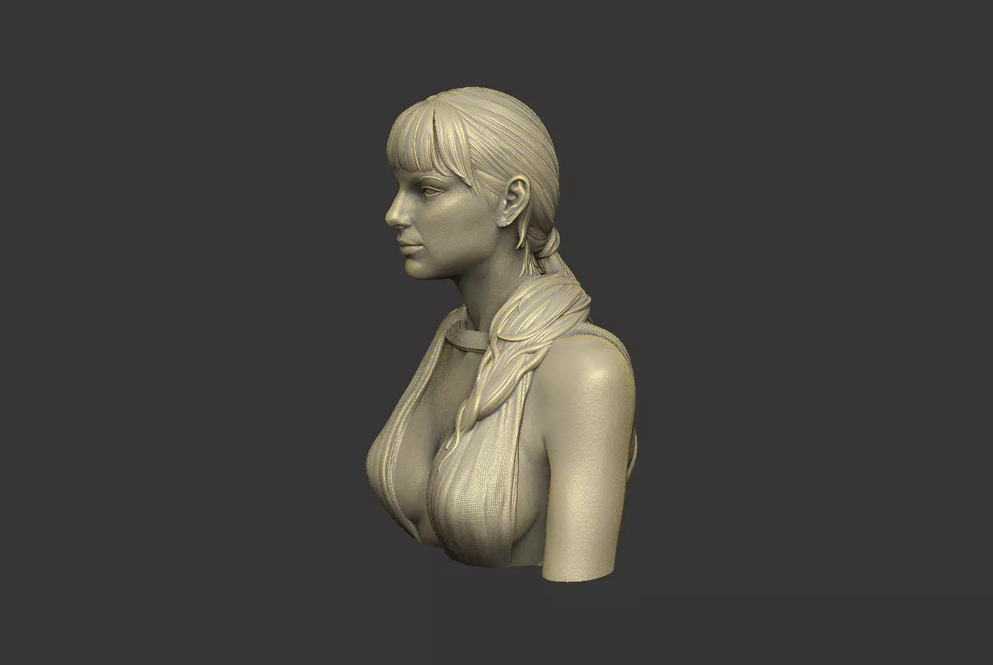 Talor Swift bust body miniature half statue table top 3D print model_3