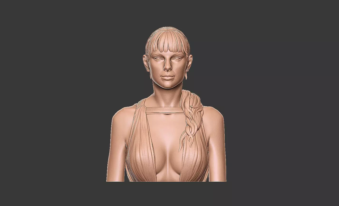 Talor Swift bust body miniature half statue table top 3D print model_2