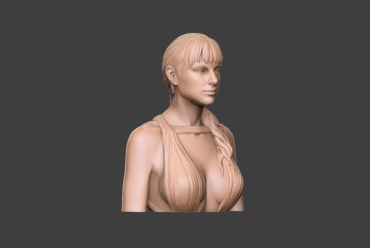 Talor Swift bust body miniature half statue table top 3D print model_1