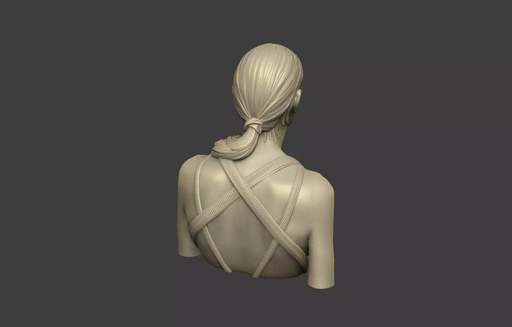 Talor Swift bust body miniature half statue table top 3D print model_8