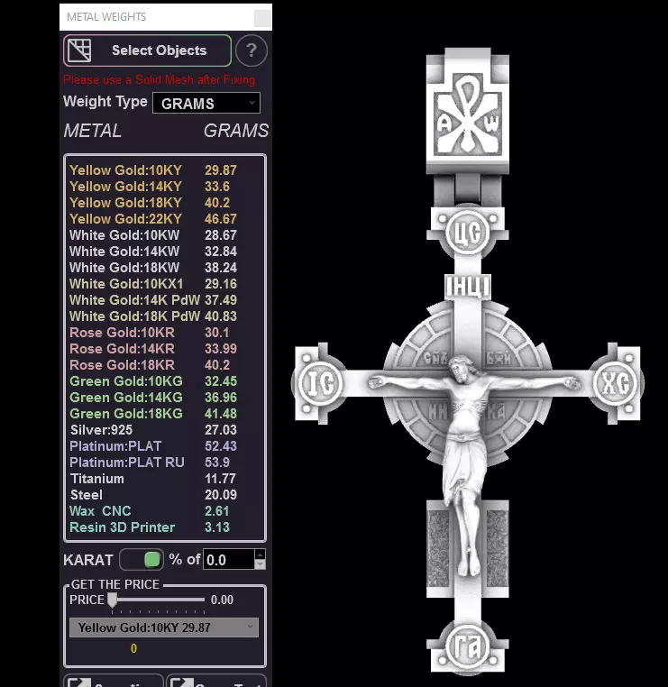 Orthodox cross with wood 3D print model_14