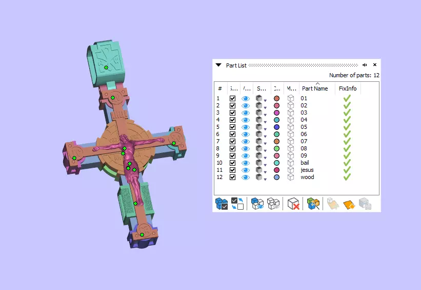 Orthodox cross with wood 3D print model_13
