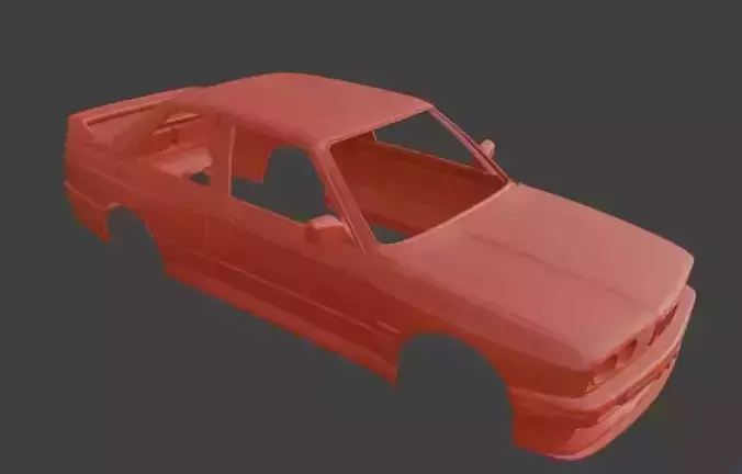 Classic Car Body Shell 3D Model DIY RC Car