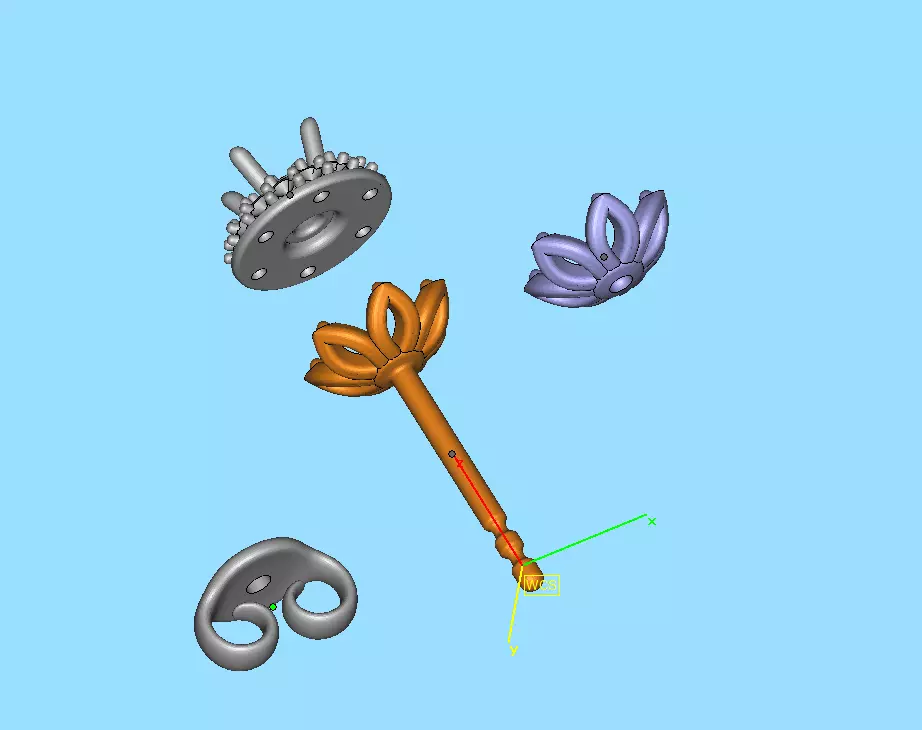 Round Halo Stud Earrings 3mm Diamond Women Earrings  3D print model_12