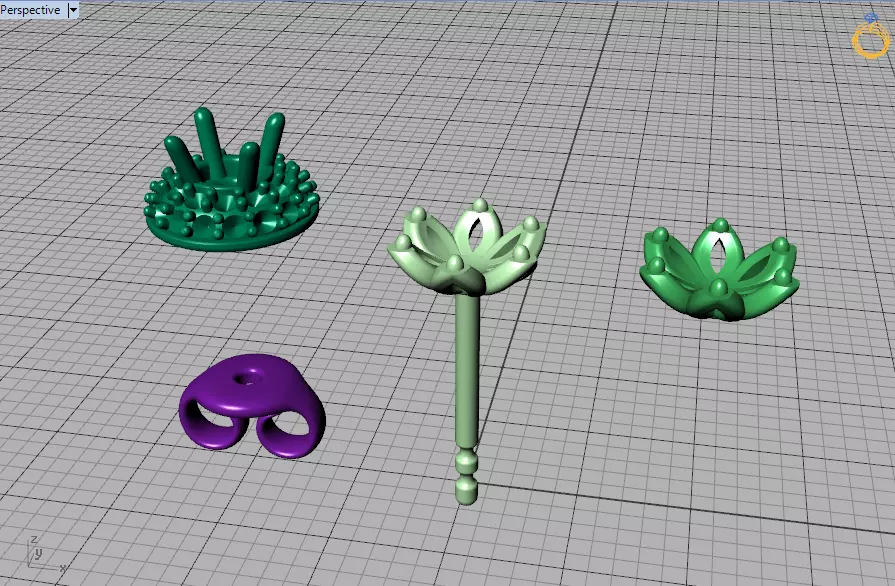 Round Halo Stud Earrings 3mm Diamond Women Earrings  3D print model_10