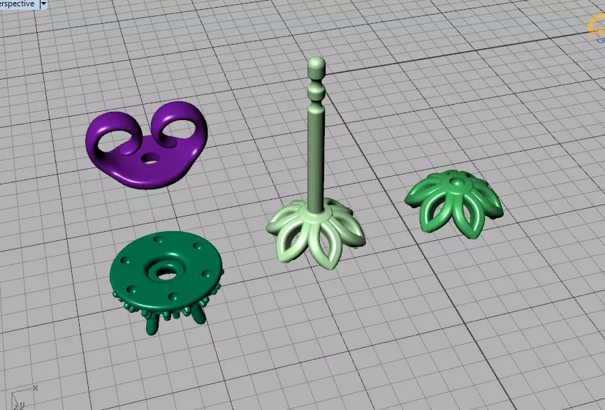 Round Halo Stud Earrings 3mm Diamond Women Earrings  3D print model_36