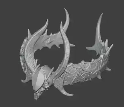 Fantasy Demon Horned Crown for Cosplay Props and 3D Printing 3D print model Fantasy Demon Horned Crown for Cosplay Props and 3D Printing 3D print model
