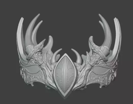 Dragon Horn Crown Fantasy for Cosplay Props 3D print model_0