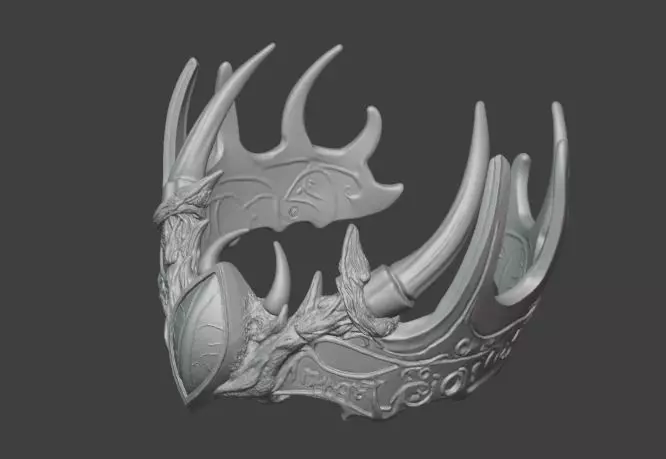 Dragon Horn Crown Fantasy for Cosplay Props 3D print model_1