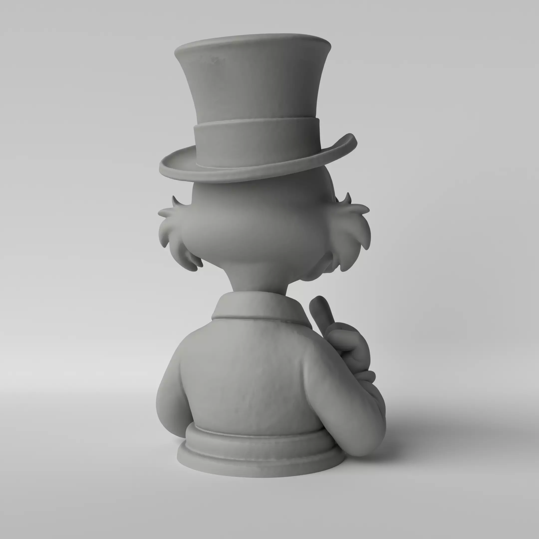 Rebel Millionaire Duck  Sculpture with Dollar Glasses 3D print model_3