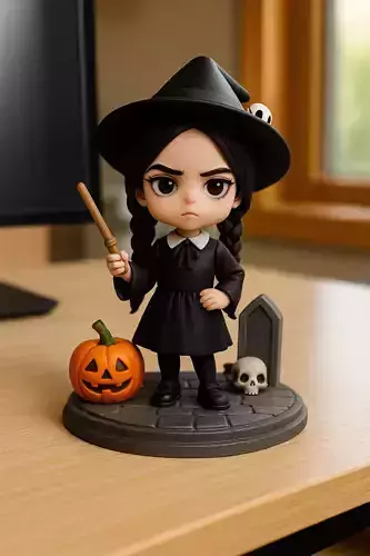 Wednesday Addams chibi