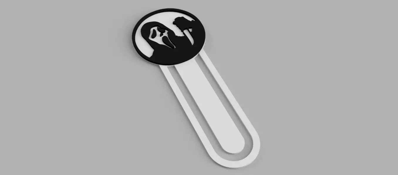 Scream Halloween Horror Bookmark 3D print model_2